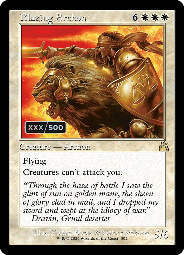 Blazing Archon (Retro) (Serialized) [Ravnica Remastered] MTG Single Magic: The Gathering | Red Claw Gaming
