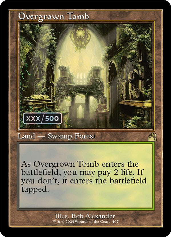 Overgrown Tomb (Retro) (Serialized) [Ravnica Remastered] MTG Single Magic: The Gathering | Red Claw Gaming