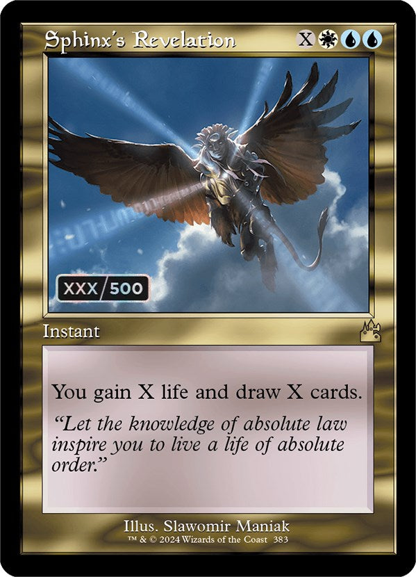 Sphinx's Revelation (Retro) (Serialized) [Ravnica Remastered] MTG Single Magic: The Gathering | Red Claw Gaming