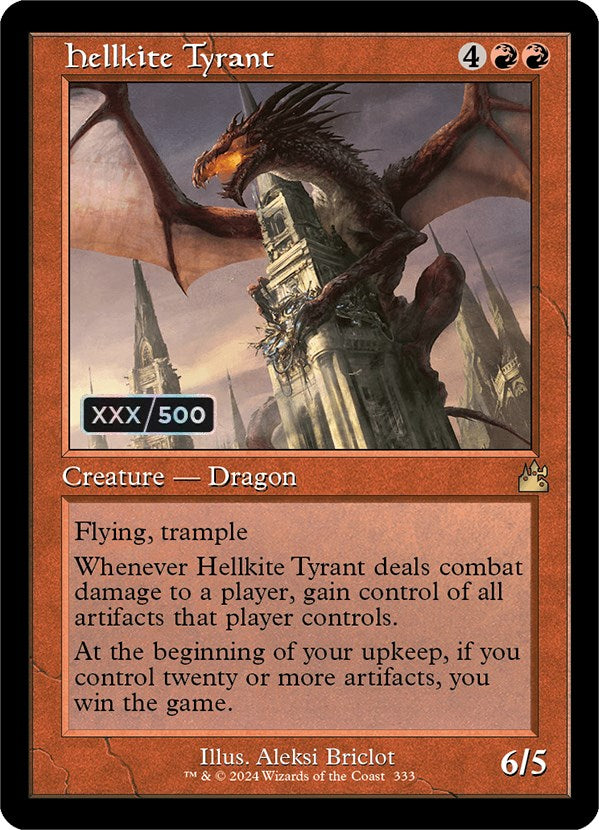 Hellkite Tyrant (Retro) (Serialized) [Ravnica Remastered] MTG Single Magic: The Gathering | Red Claw Gaming