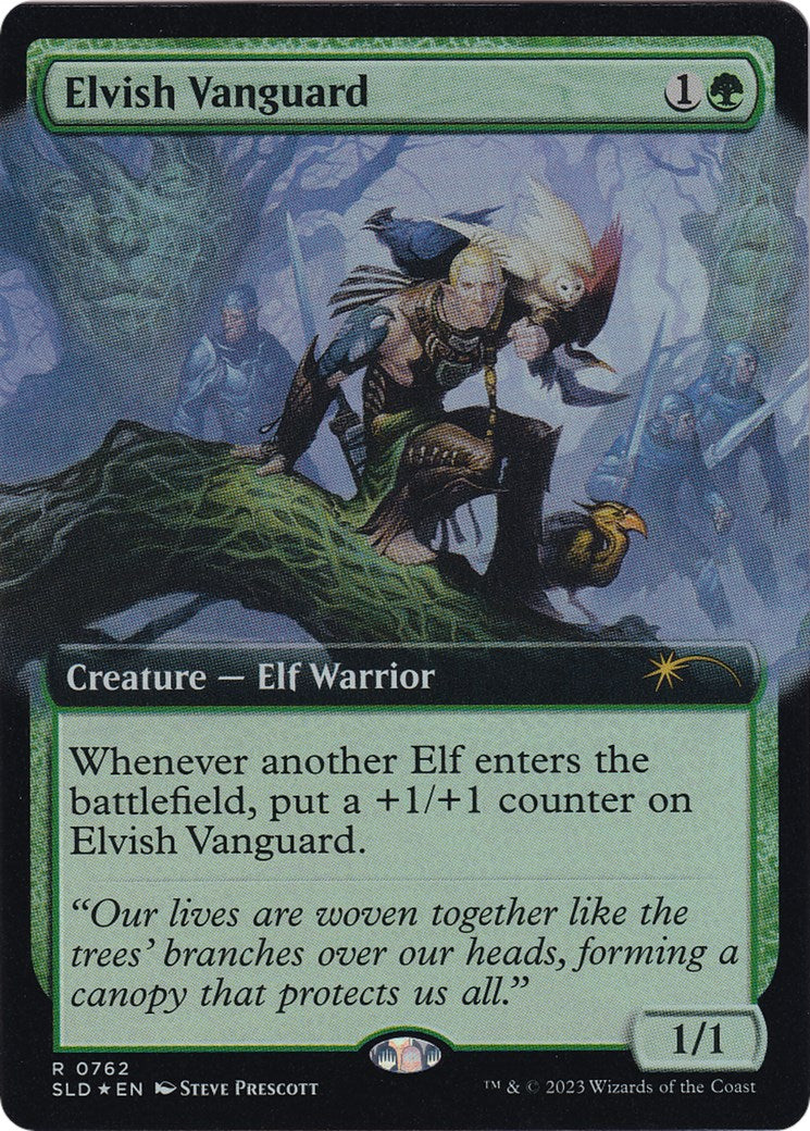 Elvish Vanguard (Extended Art) [Secret Lair Drop Series] MTG Single Magic: The Gathering | Red Claw Gaming