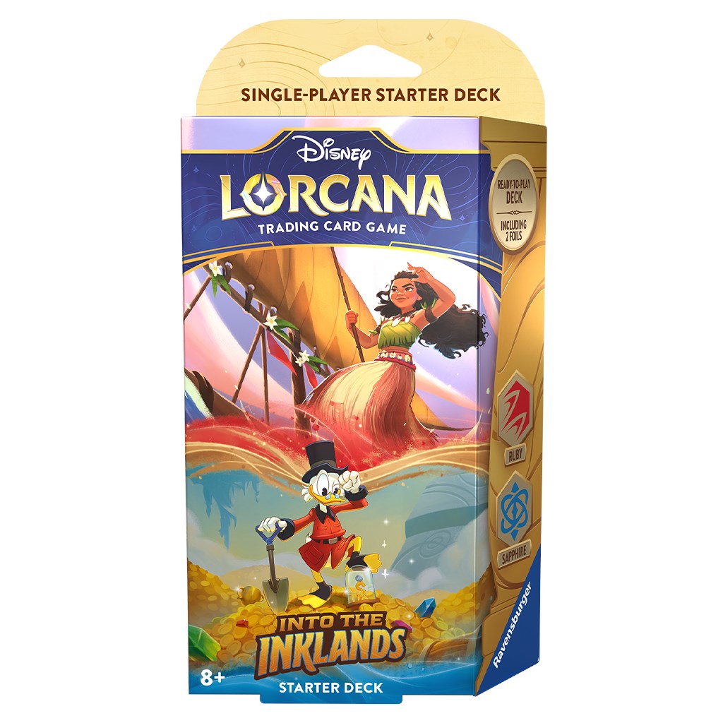 Into the Inklands - Starter Deck (Ruby & Sapphire) Lorcana Sealed Disney    | Red Claw Gaming