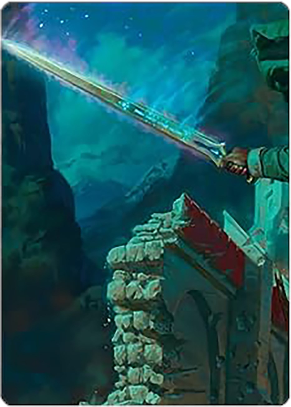 Anduril, Narsil Reforged Art Card [The Lord of the Rings: Tales of Middle-earth Art Series] MTG Single Magic: The Gathering | Red Claw Gaming