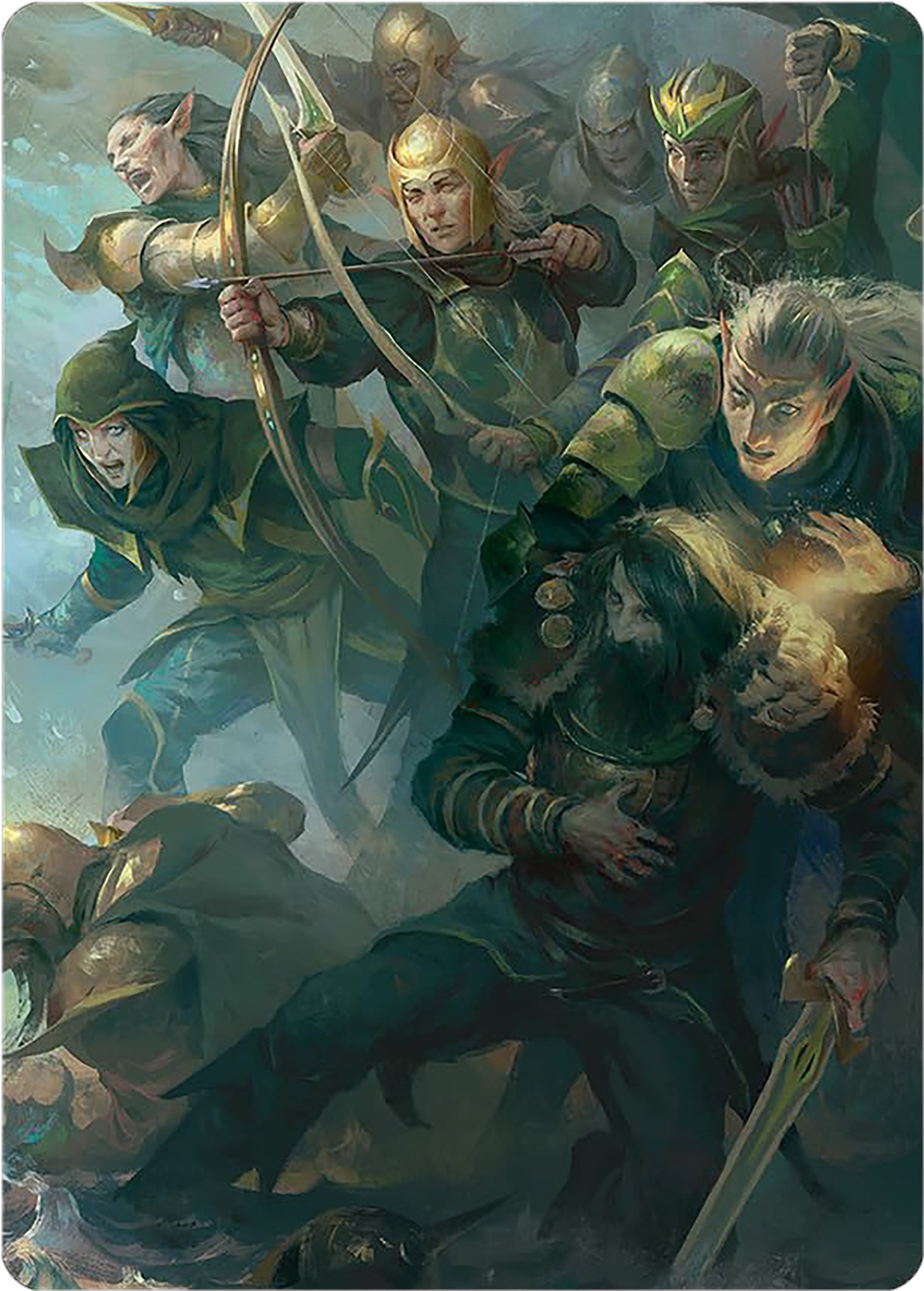 Galadhrim Brigade Art Card [The Lord of the Rings: Tales of Middle-earth Art Series] MTG Single Magic: The Gathering | Red Claw Gaming