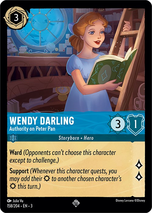 Wendy Darling - Authority on Peter Pan (158/204) [Into the Inklands] Lorcana Single Disney    | Red Claw Gaming