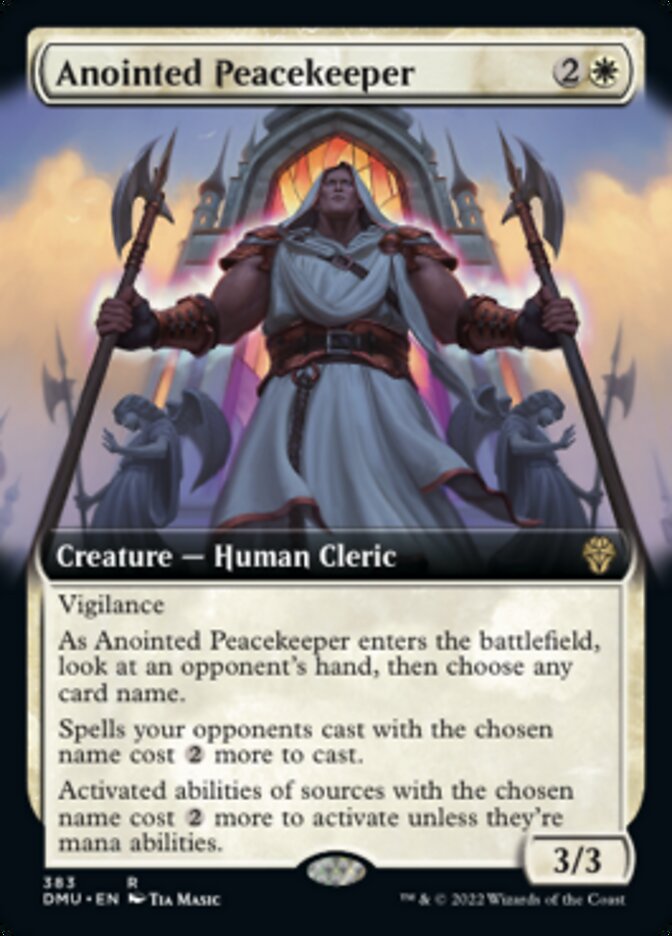 Anointed Peacekeeper (Extended Art) [Dominaria United] MTG Single Magic: The Gathering | Red Claw Gaming