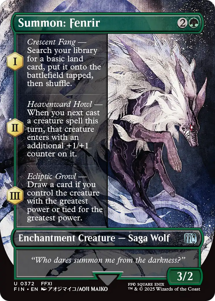 Summon: Fenrir (Borderless) [FINAL FANTASY] MTG Single Magic: The Gathering | Red Claw Gaming