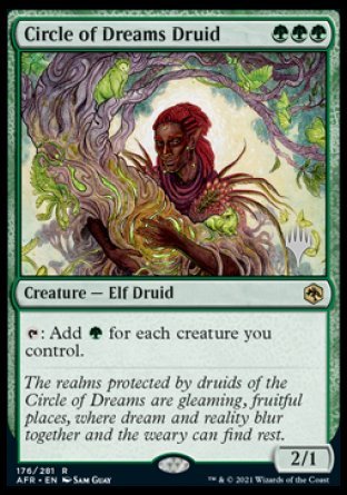 Circle of Dreams Druid (Promo Pack) [Dungeons & Dragons: Adventures in the Forgotten Realms Promos] MTG Single Magic: The Gathering | Red Claw Gaming