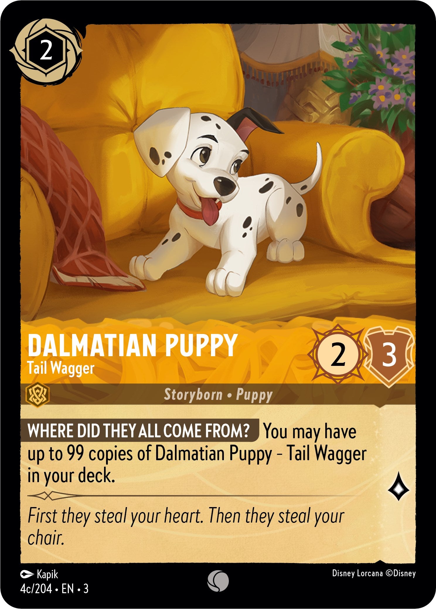 Dalmatian Puppy - Tail Wagger (4c) (4c/204) [Into the Inklands] Lorcana Single Disney    | Red Claw Gaming