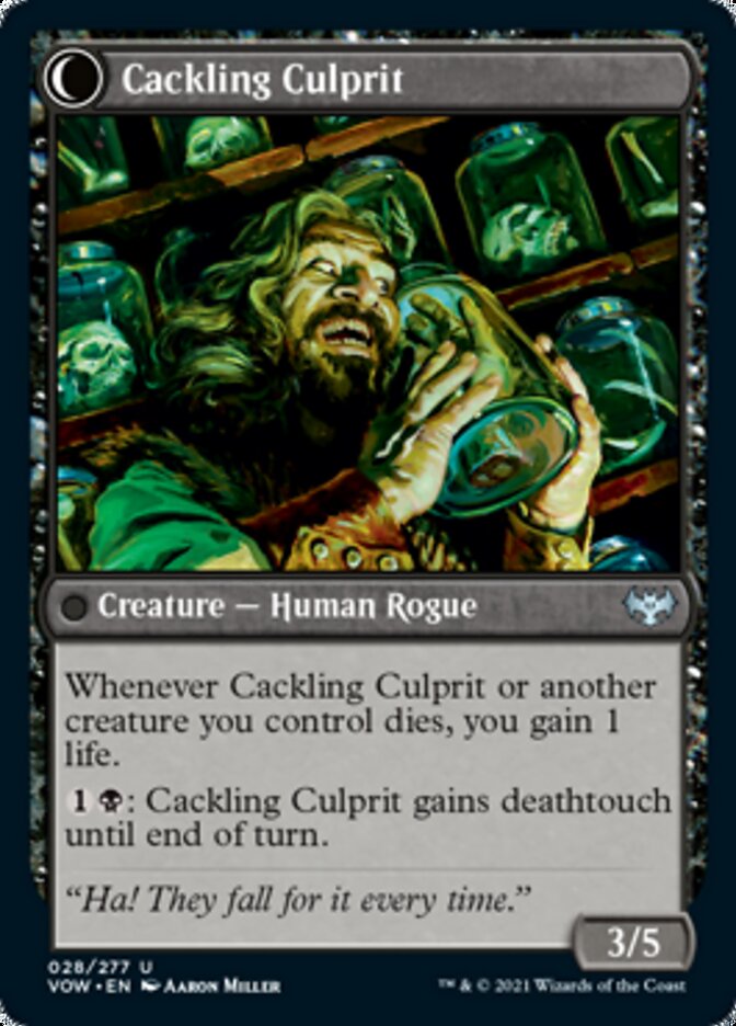 Panicked Bystander // Cackling Culprit [Innistrad: Crimson Vow] MTG Single Magic: The Gathering | Red Claw Gaming