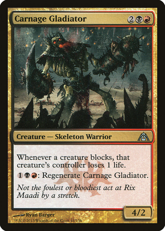 Carnage Gladiator [Dragon's Maze] MTG Single Magic: The Gathering | Red Claw Gaming