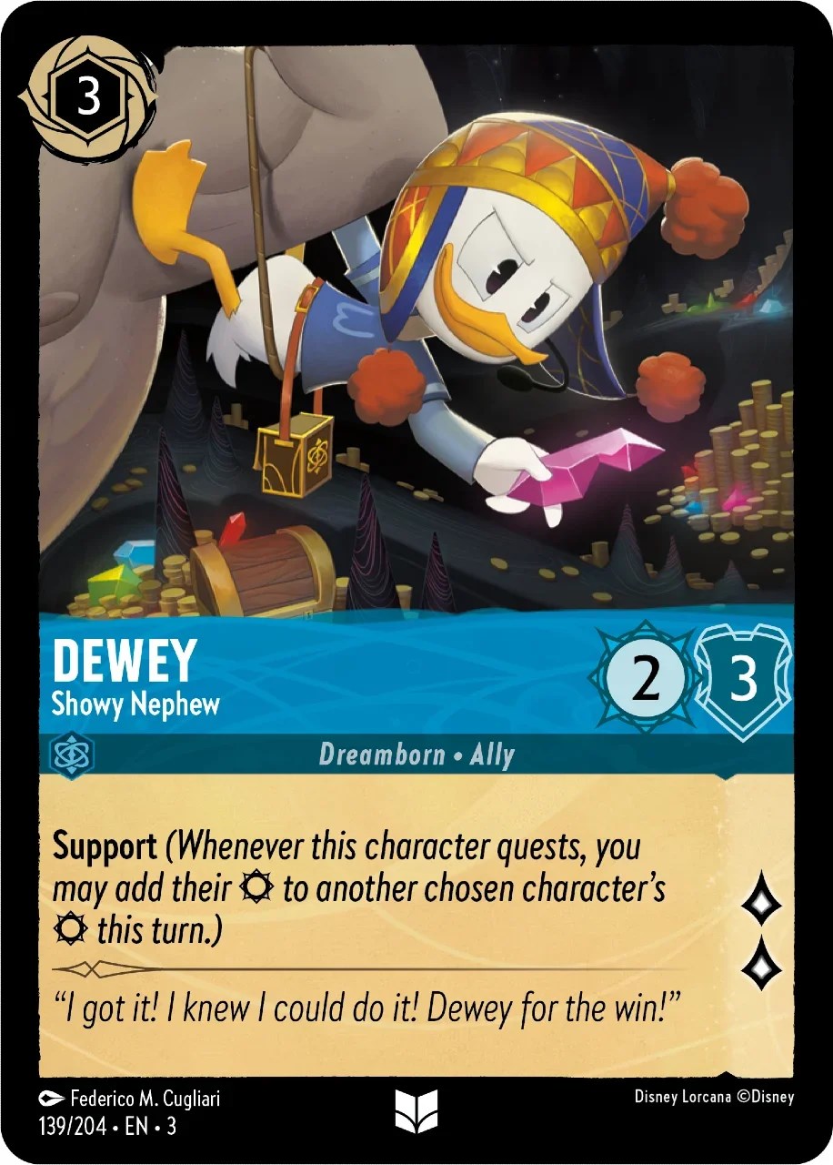Dewey - Showy Nephew (139/204) [Into the Inklands] Lorcana Single Disney    | Red Claw Gaming