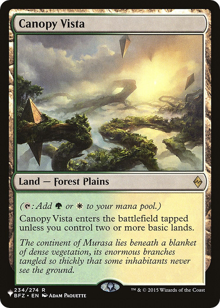 Canopy Vista [The List] MTG Single Magic: The Gathering | Red Claw Gaming