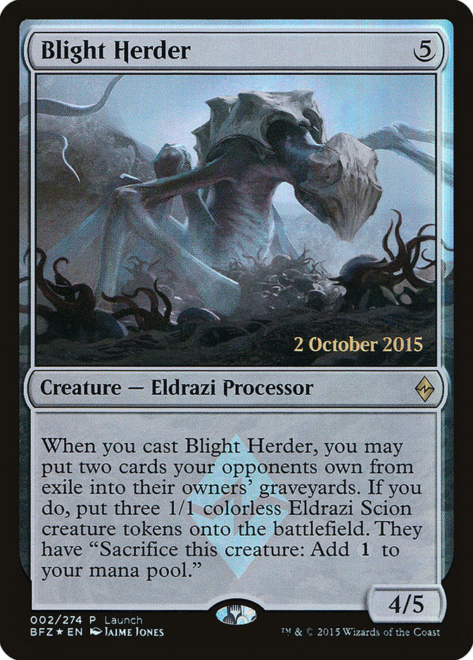 Blight Herder (Launch) [Battle for Zendikar Promos] MTG Single Magic: The Gathering | Red Claw Gaming