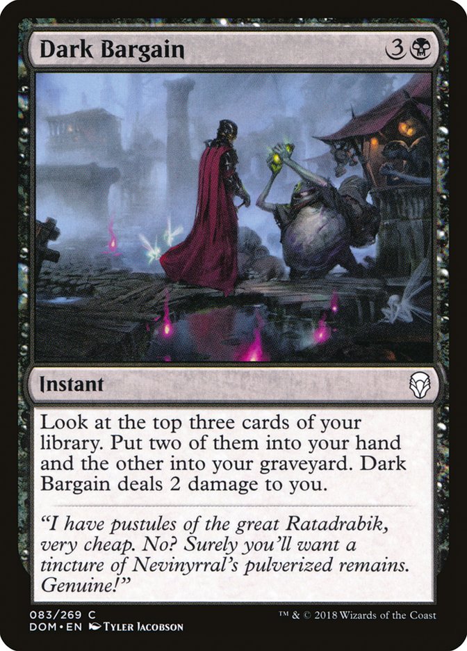 Dark Bargain [Dominaria] MTG Single Magic: The Gathering | Red Claw Gaming