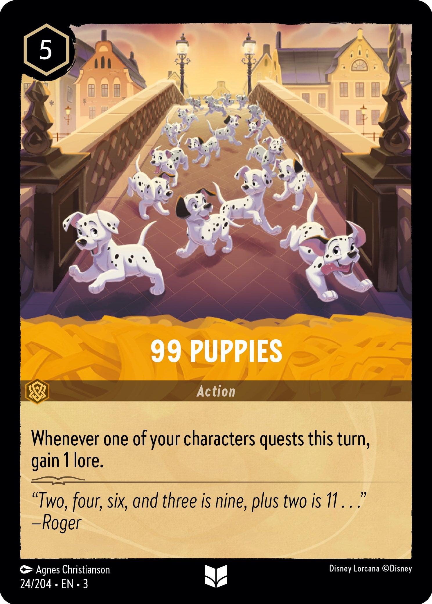 99 Puppies (24/204) [Into the Inklands] Lorcana Single Disney    | Red Claw Gaming