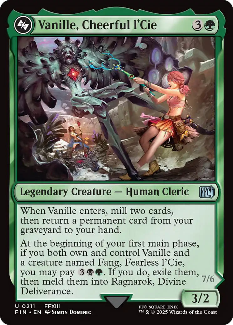 Vanille, Cheerful l'Cie // Ragnarok, Divine Deliverance [FINAL FANTASY] MTG Single Magic: The Gathering | Red Claw Gaming