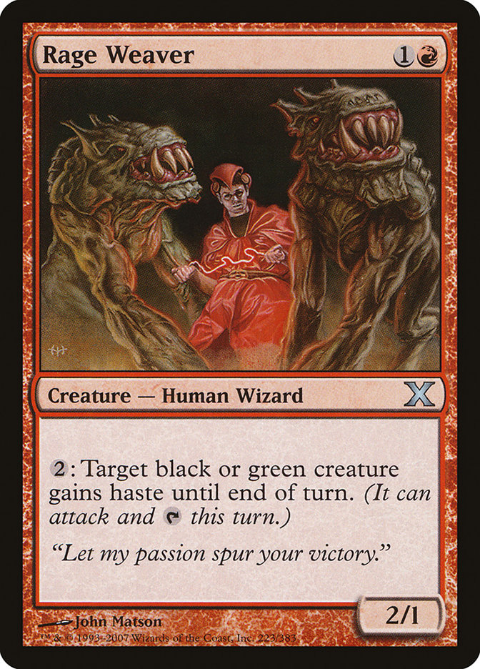Rage Weaver [Tenth Edition] MTG Single Magic: The Gathering | Red Claw Gaming