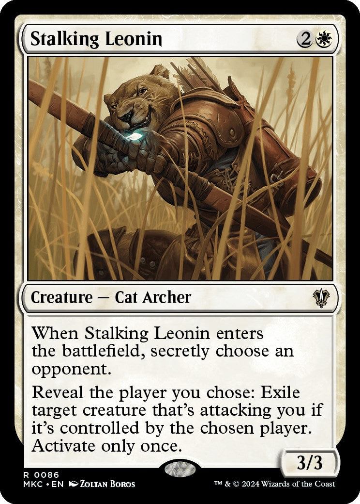 Stalking Leonin [Murders at Karlov Manor Commander] MTG Single Magic: The Gathering    | Red Claw Gaming