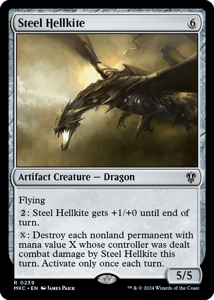 Steel Hellkite [Murders at Karlov Manor Commander] MTG Single Magic: The Gathering    | Red Claw Gaming