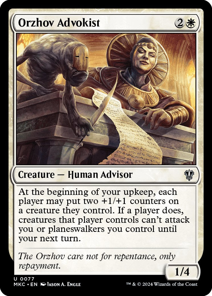 Orzhov Advokist [Murders at Karlov Manor Commander] MTG Single Magic: The Gathering    | Red Claw Gaming
