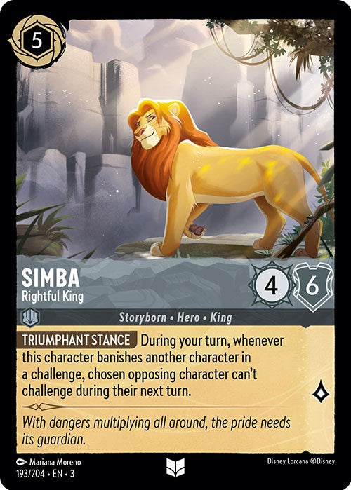 Simba - Rightful King (193/204) [Into the Inklands] Lorcana Single Disney    | Red Claw Gaming