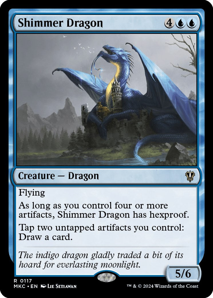 Shimmer Dragon [Murders at Karlov Manor Commander] MTG Single Magic: The Gathering    | Red Claw Gaming