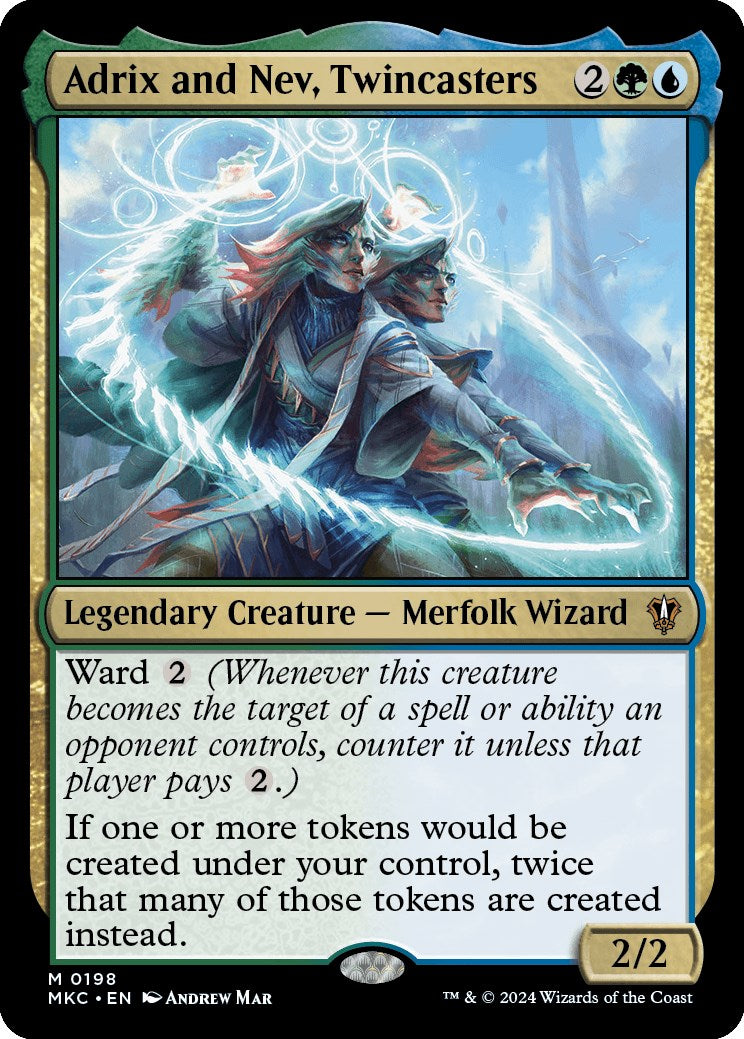 Adrix and Nev, Twincasters [Murders at Karlov Manor Commander] MTG Single Magic: The Gathering | Red Claw Gaming