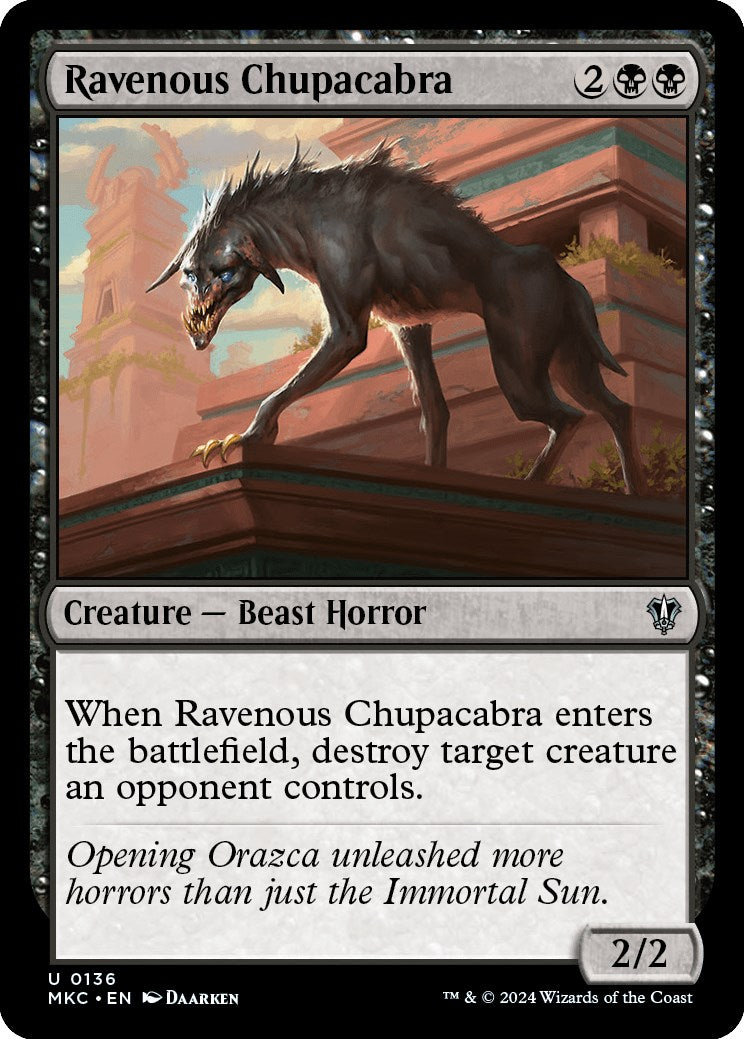 Ravenous Chupacabra [Murders at Karlov Manor Commander] MTG Single Magic: The Gathering | Red Claw Gaming