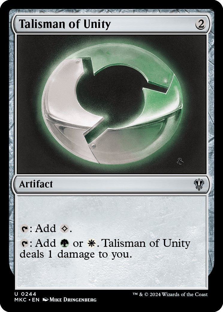 Talisman of Unity [Murders at Karlov Manor Commander] MTG Single Magic: The Gathering | Red Claw Gaming