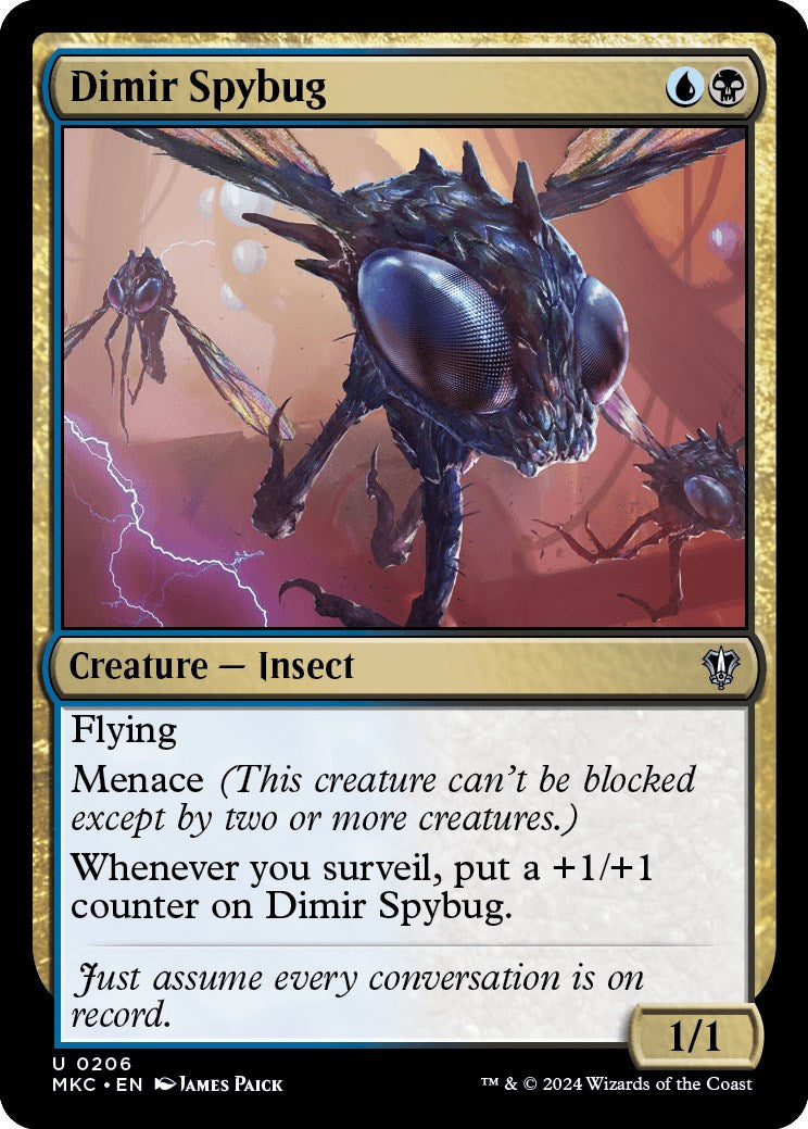 Dimir Spybug [Murders at Karlov Manor Commander] MTG Single Magic: The Gathering    | Red Claw Gaming
