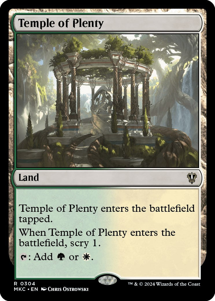 Temple of Plenty [Murders at Karlov Manor Commander] MTG Single Magic: The Gathering    | Red Claw Gaming