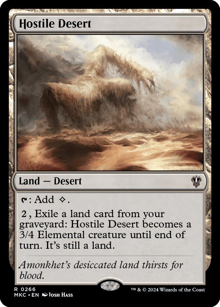 Hostile Desert [Murders at Karlov Manor Commander] MTG Single Magic: The Gathering    | Red Claw Gaming