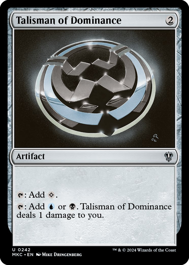 Talisman of Dominance [Murders at Karlov Manor Commander] MTG Single Magic: The Gathering    | Red Claw Gaming