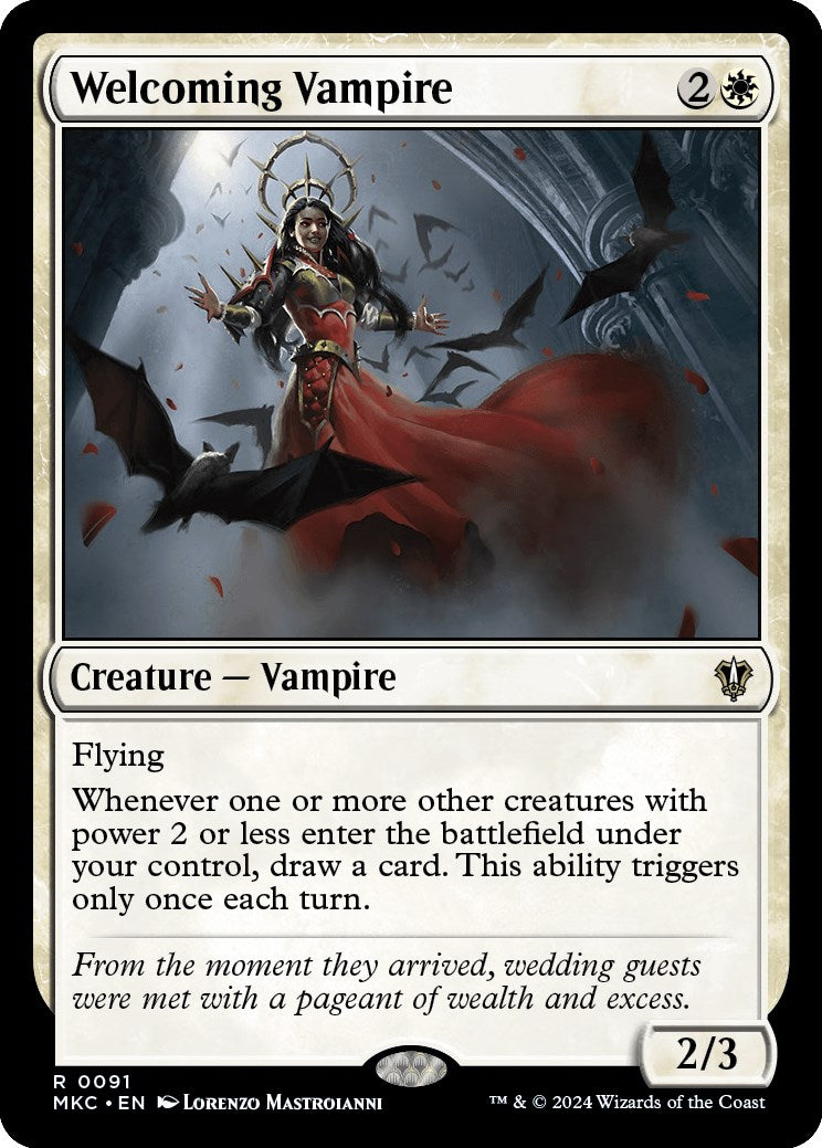 Welcoming Vampire [Murders at Karlov Manor Commander] MTG Single Magic: The Gathering    | Red Claw Gaming