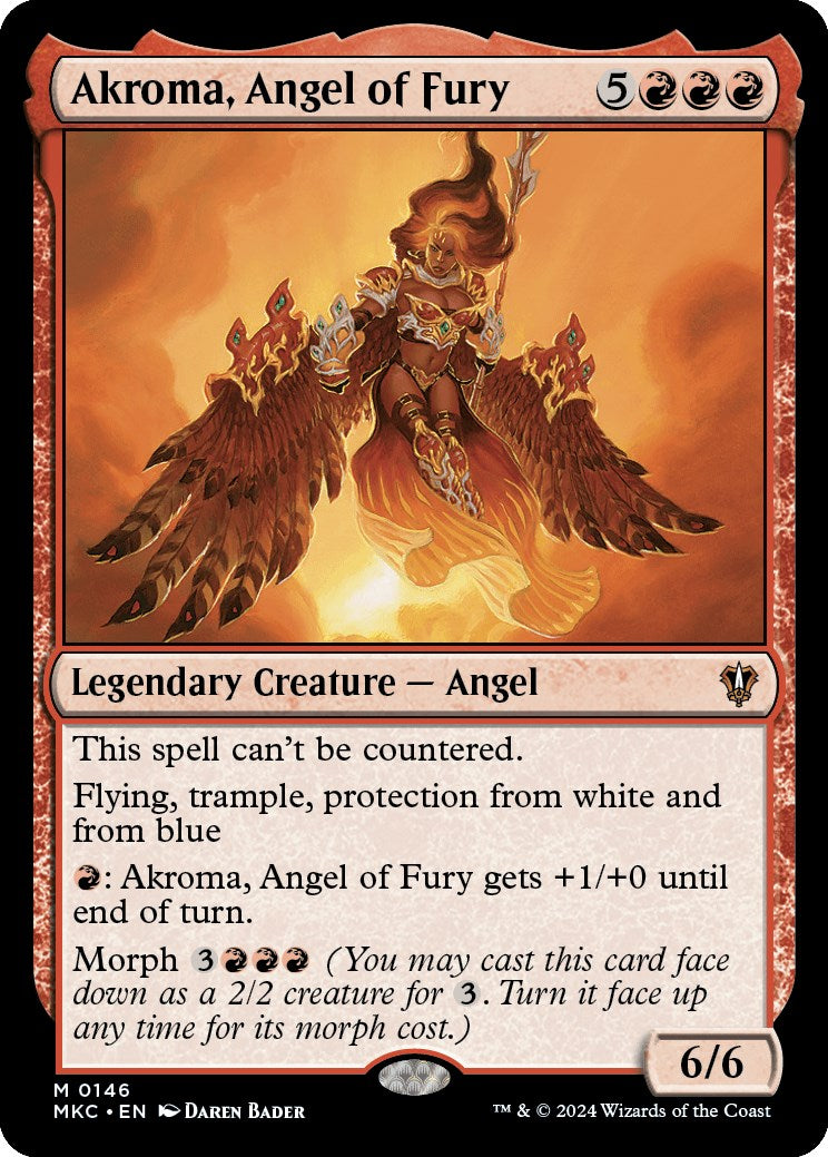 Akroma, Angel of Fury [Murders at Karlov Manor Commander] MTG Single Magic: The Gathering    | Red Claw Gaming