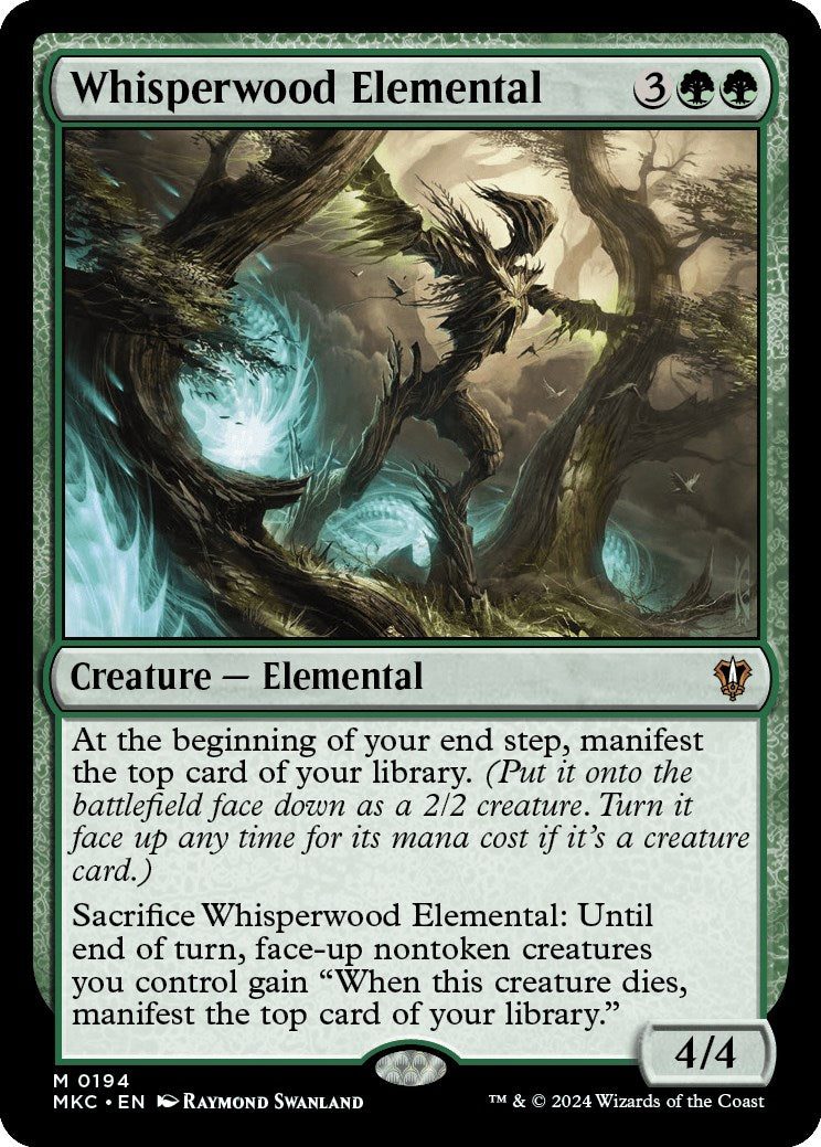 Whisperwood Elemental [Murders at Karlov Manor Commander] MTG Single Magic: The Gathering | Red Claw Gaming