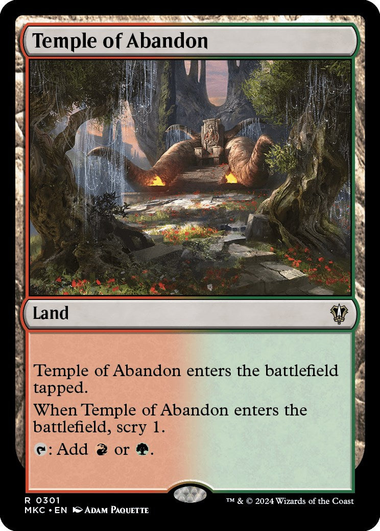 Temple of Abandon [Murders at Karlov Manor Commander] MTG Single Magic: The Gathering | Red Claw Gaming