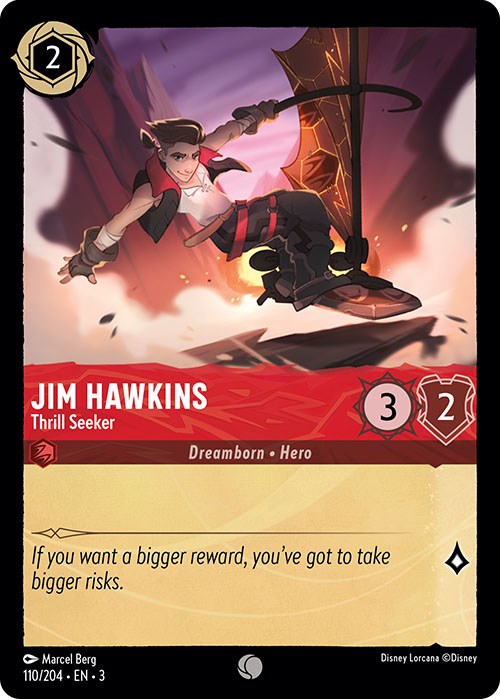 Jim Hawkins - Thrill Seeker (110/204) [Into the Inklands] Lorcana Single Disney    | Red Claw Gaming