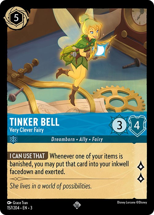 Tinker Bell - Very Clever Fairy (157/204) [Into the Inklands] Lorcana Single Disney    | Red Claw Gaming