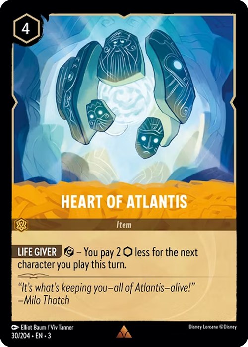 Heart of Atlantis (30/204) [Into the Inklands] Lorcana Single Disney    | Red Claw Gaming