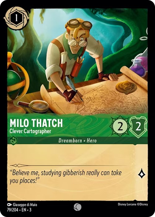 Milo Thatch - Clever Cartographer (79/204) [Into the Inklands] Lorcana Single Disney    | Red Claw Gaming