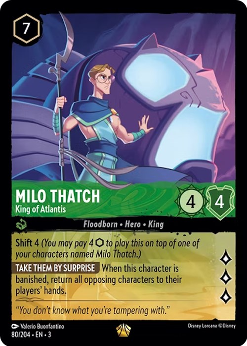 Milo Thatch - King of Atlantis (80/204) [Into the Inklands] Lorcana Single Disney    | Red Claw Gaming