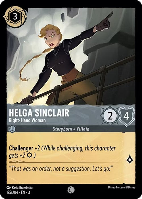Helga Sinclair - Right-Hand Woman (175/204) [Into the Inklands] Lorcana Single Disney    | Red Claw Gaming