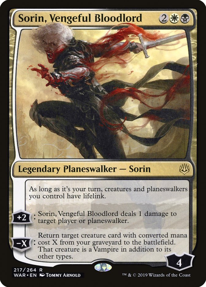 Sorin, Vengeful Bloodlord [War of the Spark] MTG Single Magic: The Gathering | Red Claw Gaming