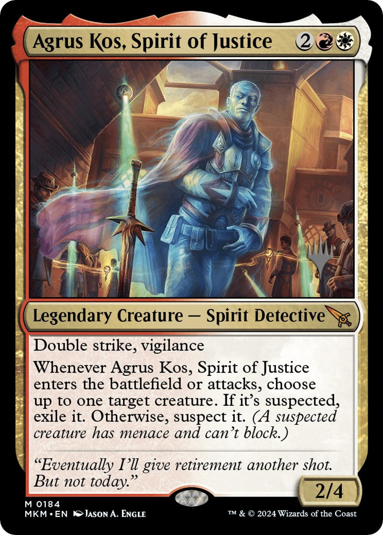 Agrus Kos, Spirit of Justice (Promo Pack) [Murders at Karlov Manor Promos] MTG Single Magic: The Gathering    | Red Claw Gaming