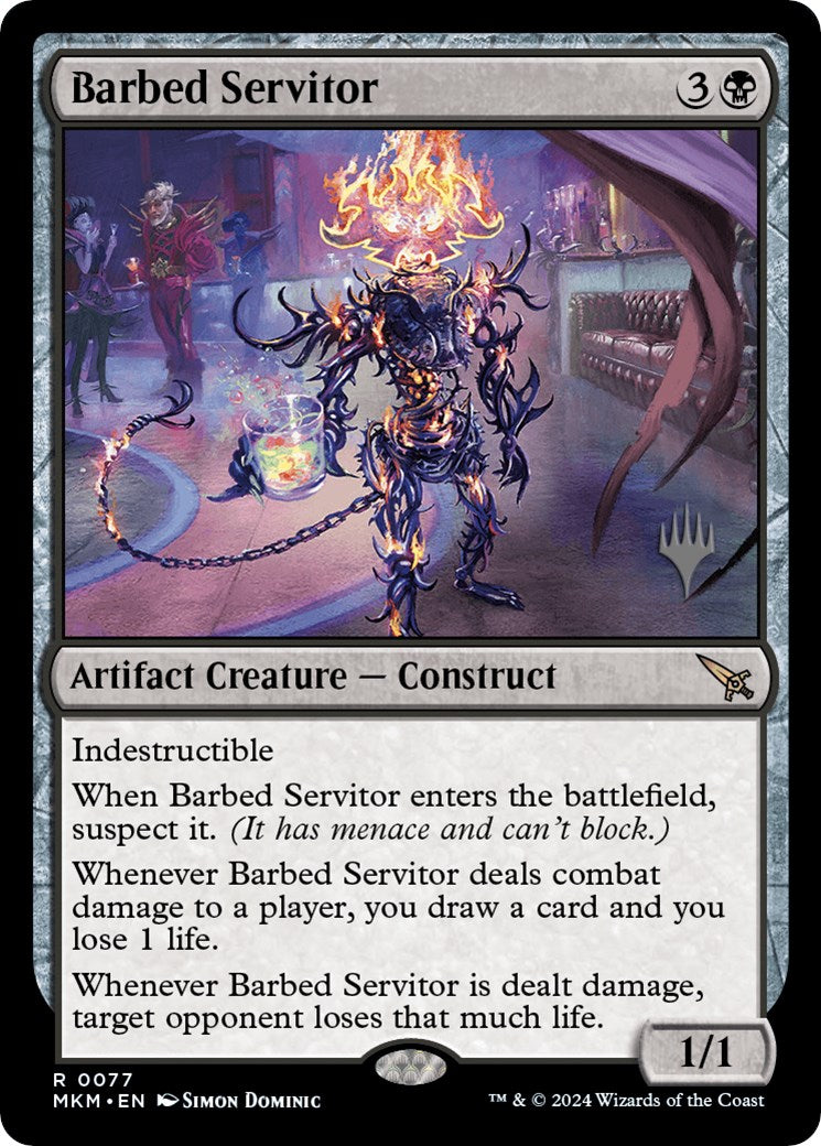 Barbed Servitor (Promo Pack) [Murders at Karlov Manor Promos] MTG Single Magic: The Gathering | Red Claw Gaming