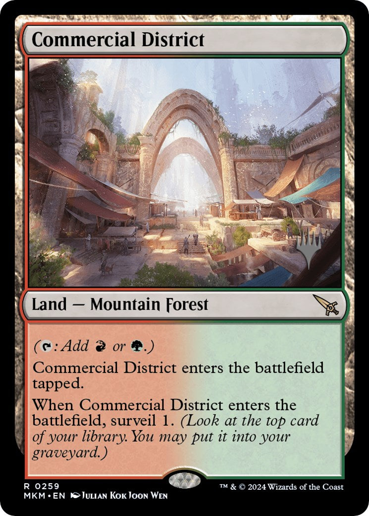 Commercial District (Promo Pack) [Murders at Karlov Manor Promos] MTG Single Magic: The Gathering | Red Claw Gaming