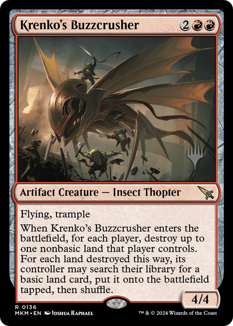 Krenko's Buzzcrusher (Promo Pack) [Murders at Karlov Manor Promos] MTG Single Magic: The Gathering | Red Claw Gaming