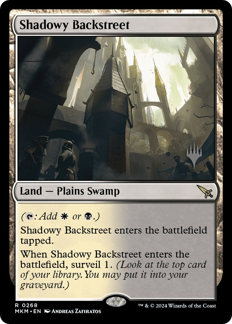 Shadowy Backstreet (Promo Pack) [Murders at Karlov Manor Promos] MTG Single Magic: The Gathering    | Red Claw Gaming